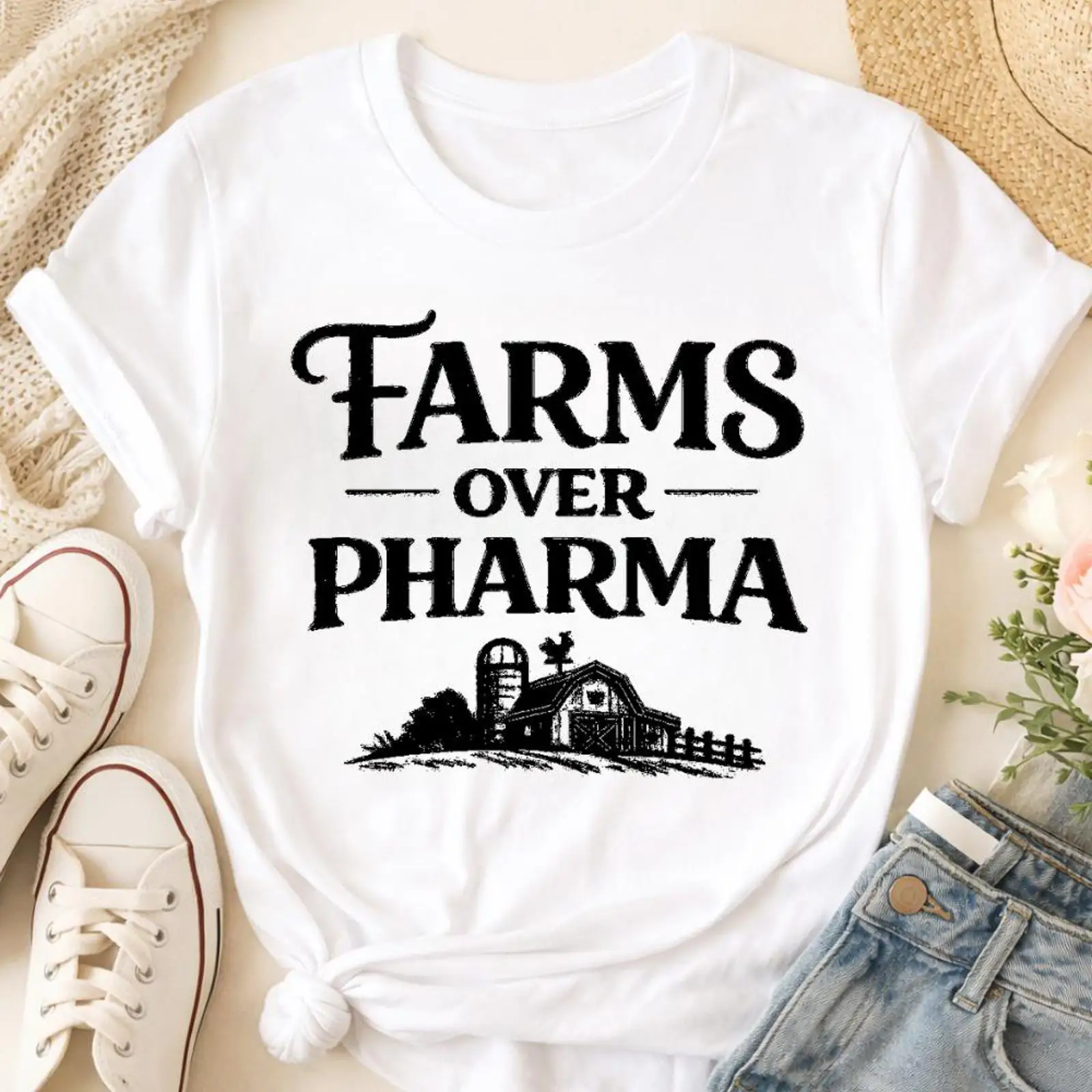 Farms Over Pharma T-shirt Eco  - Sustainable Agriculture/Farming recensie en prijs