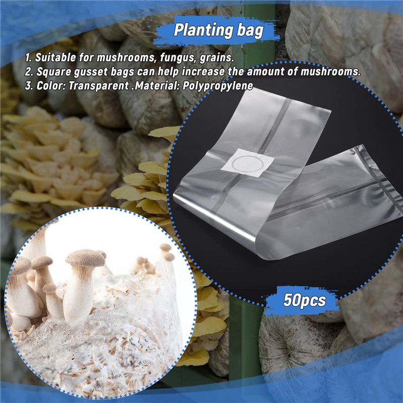 50 Stuks 10X20 Inch PVC Paddes - Mushroom Spawn Bag recensie en prijs