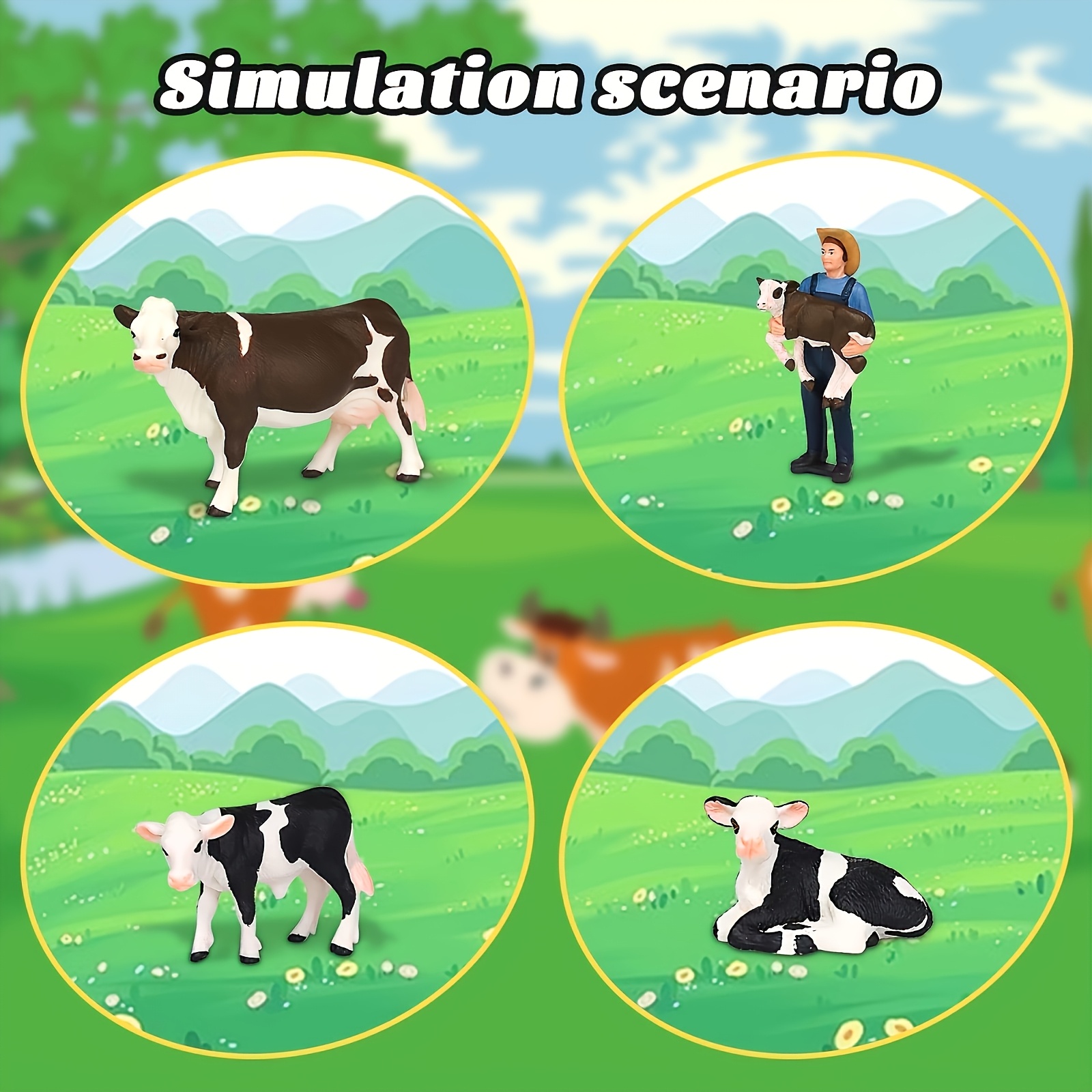 Boerderijboer en koe-modelset  - Farming Agriculture Stocks recensie en prijs